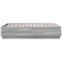 Estructura de cama madera de ingeniería gris Sonoma 120x190 cm de vidaXL, Camas y somieres - Ref: Foro24-3209749, Precio: 140...
