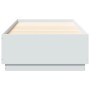 Estructura de cama madera de ingeniería blanca 100x200 cm de vidaXL, Camas y somieres - Ref: Foro24-3209716, Precio: 121,25 €...
