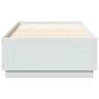 White engineered wood bed frame 100x200 cm by vidaXL, Beds and slatted bases - Ref: Foro24-3209716, Price: 119,79 €, Discount: %