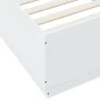 White engineered wood bed frame 100x200 cm by vidaXL, Beds and slatted bases - Ref: Foro24-3209716, Price: 119,79 €, Discount: %