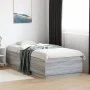 Sonoma-grauer Holzwerkstoff-Bettrahmen 100 x 200 cm von vidaXL, Betten und Lattenroste - Ref: Foro24-3209721, Preis: 118,66 €...