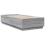 Sonoma-grauer Holzwerkstoff-Bettrahmen 100 x 200 cm von vidaXL, Betten und Lattenroste - Ref: Foro24-3209721, Preis: 118,66 €...