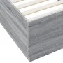 Sonoma gray engineered wood bed frame 100x200 cm by vidaXL, Beds and slatted bases - Ref: Foro24-3209721, Price: 118,68 €, Di...