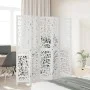 Biombo separador de 5 paneles madera maciza Paulownia blanco de vidaXL, Divisores de ambientes - Ref: Foro24-358743, Precio: ...