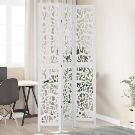 Biombo separador de 3 paneles madera maciza Paulownia blanco by vidaXL, Room dividers - Ref: Foro24-358736, Price: 127,82 €, ...