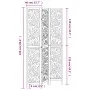 Dreiteiliger Raumteiler aus massivem weißem Paulownia-Holz. von vidaXL, Raumteiler - Ref: Foro24-358736, Preis: 102,77 €, Rab...