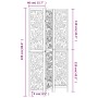 Dreiteiliger Raumteiler aus massivem weißem Paulownia-Holz. von vidaXL, Raumteiler - Ref: Foro24-358736, Preis: 104,68 €, Rab...