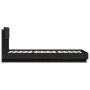 Bed frame with black engineered wood headboard 90x200 cm by vidaXL, Beds and slatted bases - Ref: Foro24-3209941, Price: 149,...