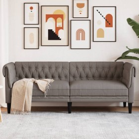 Dreisitzer Chesterfield-Sofa in Taupe-Grau aus Stoff. von vidaXL, Sofas - Ref: Foro24-372561, Preis: 322,03 €, Rabatt: %