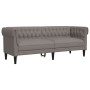 Sofá Chesterfield de 3 plazas tela gris taupe by vidaXL, Sofas - Ref: Foro24-372561, Price: 322,03 €, Discount: %