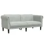 Sofá de 2 plazas terciopelo gris claro by vidaXL, Sofas - Ref: Foro24-372575, Price: 248,88 €, Discount: %