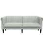 Zweiplätziges Sofa aus hellgrauem Samt von vidaXL, Sofas - Ref: Foro24-372575, Preis: 268,70 €, Rabatt: %