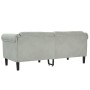 Zweiplätziges Sofa aus hellgrauem Samt von vidaXL, Sofas - Ref: Foro24-372575, Preis: 268,70 €, Rabatt: %
