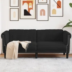 Zweiplätziges Samtsofa in Schwarz von vidaXL, Sofas - Ref: Foro24-372580, Preis: 210,75 €, Rabatt: %