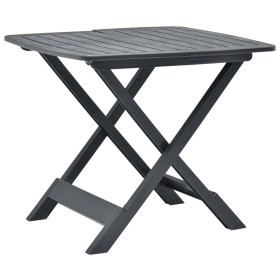 Anthrazitgrauer klappbarer Gartentisch aus Kunststoff 79x72x70 cm von vidaXL, Gartentische - Ref: Foro24-48792, Preis: 72,93 ...
