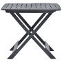 Mesa de jardín plegable de plástico gris antracita 79x72x70 cm de vidaXL, Mesas de jardín - Ref: Foro24-48792, Precio: 68,27 ...