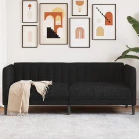 Sofá de 2 plazas tela negro by vidaXL, Sofas - Ref: Foro24-372606, Price: 264,13 €, Discount: %
