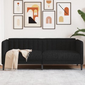 Zweiplätziges Sofa aus schwarzem Stoff. von vidaXL, Sofas - Ref: Foro24-372606, Preis: 281,97 €, Rabatt: %