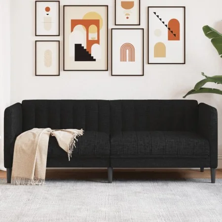 Zweiplätziges Sofa aus schwarzem Stoff. von vidaXL, Sofas - Ref: Foro24-372606, Preis: 263,91 €, Rabatt: %