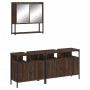 Set de muebles baño 3 pzas madera contrachapada roble marrón by vidaXL, Bathroom furniture - Ref: Foro24-3214669, Price: 149,...