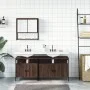 Badezimmermöbel-Set, 3-teilig, aus Sperrholz in brauner Eiche. von vidaXL, Badezimmermöbel - Ref: Foro24-3214669, Preis: 147,...