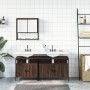 Badezimmermöbel-Set, 3-teilig, aus Sperrholz in brauner Eiche. von vidaXL, Badezimmermöbel - Ref: Foro24-3214669, Preis: 149,...
