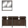 Badezimmermöbel-Set, 3-teilig, aus Sperrholz in brauner Eiche. von vidaXL, Badezimmermöbel - Ref: Foro24-3214669, Preis: 147,...
