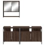 Badezimmermöbel-Set, 3-teilig, aus Sperrholz in brauner Eiche. von vidaXL, Badezimmermöbel - Ref: Foro24-3214669, Preis: 149,...