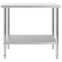 Küchenarbeitstisch aus Edelstahl 100x60x85 cm von vidaXL, Wiederherstellung - Ref: Foro24-51188, Preis: 147,70 €, Rabatt: %