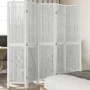 Biombo separador de 5 paneles madera maciza Paulownia blanco de vidaXL, Divisores de ambientes - Ref: Foro24-358678, Precio: ...