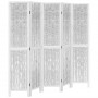 Biombo separador de 5 paneles madera maciza Paulownia blanco by vidaXL, Room dividers - Ref: Foro24-358678, Price: 136,20 €, ...