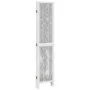 Biombo separador de 5 paneles madera maciza Paulownia blanco de vidaXL, Divisores de ambientes - Ref: Foro24-358678, Precio: ...