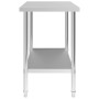 Küchenarbeitstisch aus Edelstahl 100x60x85 cm von vidaXL, Wiederherstellung - Ref: Foro24-51188, Preis: 147,70 €, Rabatt: %