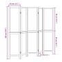 Biombo separador de 5 paneles madera maciza Paulownia blanco by vidaXL, Room dividers - Ref: Foro24-358678, Price: 136,20 €, ...