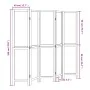 Biombo separador de 5 paneles madera maciza Paulownia blanco de vidaXL, Divisores de ambientes - Ref: Foro24-358678, Precio: ...