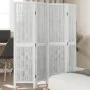 Biombo separador de 4 paneles madera maciza Paulownia blanco by vidaXL, Room dividers - Ref: Foro24-358673, Price: 99,18 €, D...