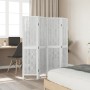 Biombo separador de 4 paneles madera maciza Paulownia blanco by vidaXL, Room dividers - Ref: Foro24-358673, Price: 107,18 €, ...