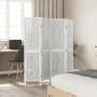 Biombo separador de 4 paneles madera maciza Paulownia blanco by vidaXL, Room dividers - Ref: Foro24-358673, Price: 99,18 €, D...