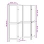 Biombo separador de 4 paneles madera maciza Paulownia blanco by vidaXL, Room dividers - Ref: Foro24-358673, Price: 107,18 €, ...