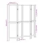 Biombo separador de 4 paneles madera maciza Paulownia blanco by vidaXL, Room dividers - Ref: Foro24-358673, Price: 99,18 €, D...