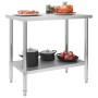 Küchenarbeitstisch aus Edelstahl 100x60x85 cm von vidaXL, Wiederherstellung - Ref: Foro24-51188, Preis: 147,70 €, Rabatt: %