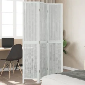 Biombo separador de 3 paneles madera maciza Paulownia blanco by vidaXL, Room dividers - Ref: Foro24-358671, Price: 96,64 €, D...
