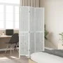 Biombo separador de 3 paneles madera maciza Paulownia blanco by vidaXL, Room dividers - Ref: Foro24-358671, Price: 96,64 €, D...