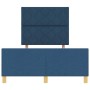 Estructura de cama con cabecera Azul 120 x 200 cm tela