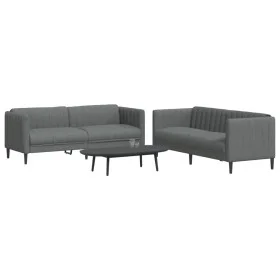 Juego de sofás 2 piezas tela gris oscuro by vidaXL, Sofas - Ref: Foro24-3209239, Price: 448,98 €, Discount: %