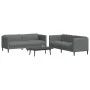 Juego de sofás 2 piezas tela gris oscuro by vidaXL, Sofas - Ref: Foro24-3209239, Price: 448,98 €, Discount: %