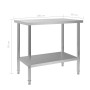 Küchenarbeitstisch aus Edelstahl 100x60x85 cm von vidaXL, Wiederherstellung - Ref: Foro24-51188, Preis: 147,70 €, Rabatt: %