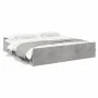 Concrete gray engineered wood bed with drawers 180x200 cm by vidaXL, Beds and slatted bases - Ref: Foro24-3280275, Price: 158...
