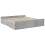 Concrete gray engineered wood bed with drawers 180x200 cm by vidaXL, Beds and slatted bases - Ref: Foro24-3280275, Price: 158...