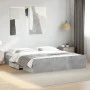 Concrete gray engineered wood bed with drawers 180x200 cm by vidaXL, Beds and slatted bases - Ref: Foro24-3280275, Price: 158...